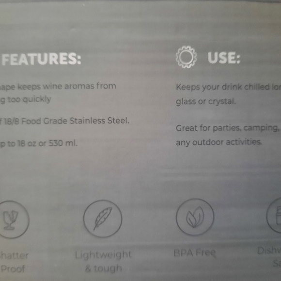 Stainless Steel Stemless Wine Tumblers - Picture 6 of 7